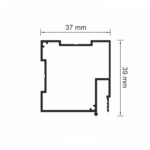 Kvadrātveida cauruļveida profils PRO-08-1 40×40 mm - Image 2