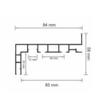 Aizkaru profils PRO-09-11 SLIM ar 12 mm difuzoru - Image 3