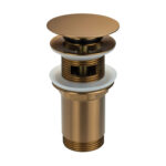 Click-Clack Izlietnei / Apaļš / Ar Uzmavu / Brushed Bronze