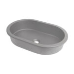 Silia Granīta Izlietne / Round / Zem Virsmas Iebūvējama / Grey Metallic