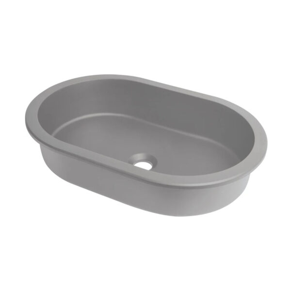 Silia Granīta Izlietne / Round / Zem Virsmas Iebūvējama / Grey Metallic