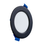 Gaismeklis iebūvējams Basic apaļš melns (8W)