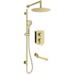 IEBŪVĒJAMS DUŠAS KOMPLEKTS / AR MAISĪTĀJA KASTI / BRUSHED GOLD