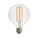 LED kvēlspuldze E27 G125 8W WW