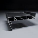 Alumīnija gardina DEEP G3 Melns