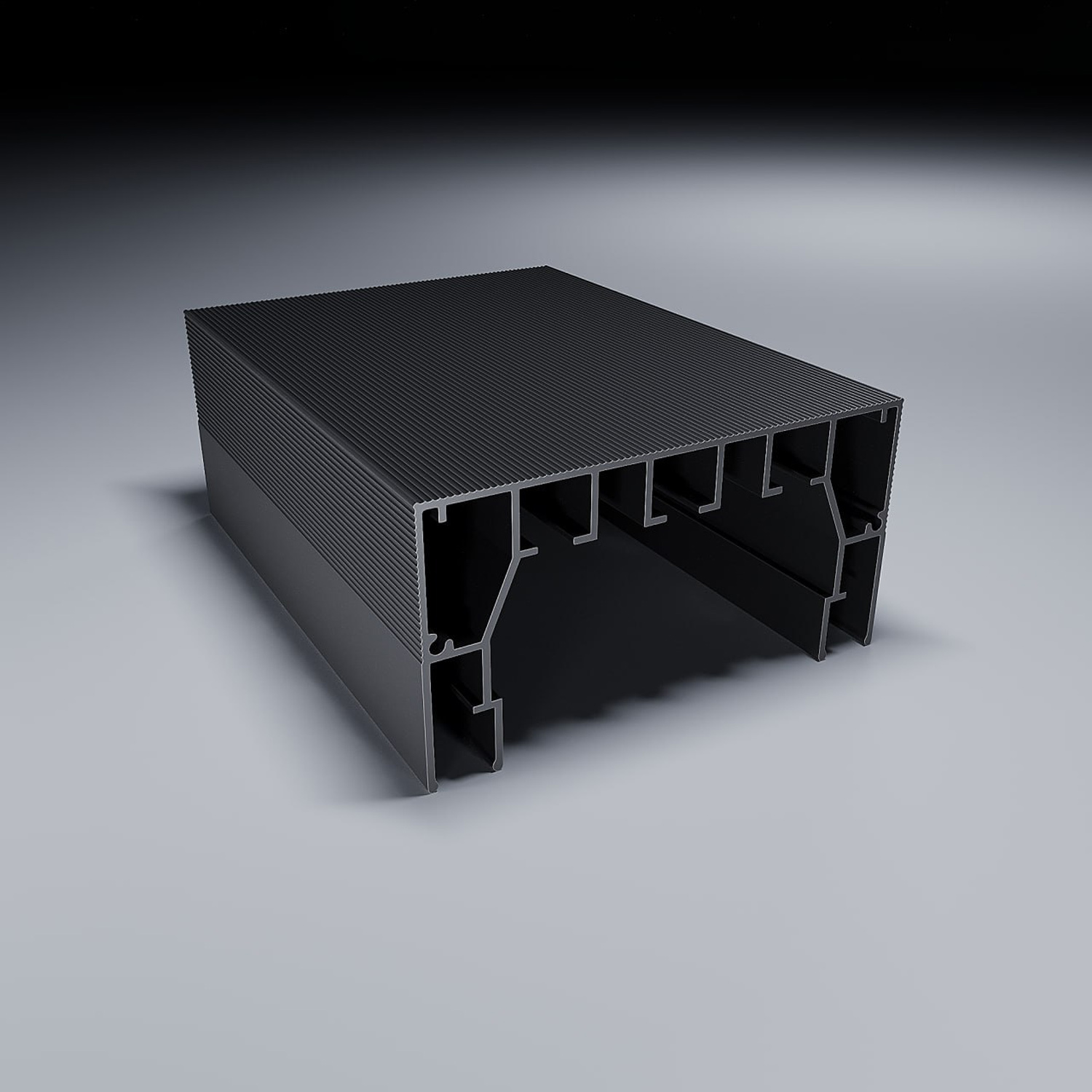 Aluminum-Gardina-DEEP-P3-Black Alumīnija gardina DEEP P3 Melns - Image 1