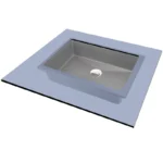Correo Piekarama / Iebūvējama Granīta Izlietne / Grey Metallic / 500X350 Mm - Image 3
