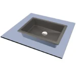 Correo Piekarama / Iebūvējama Granīta Izlietne / Metallic / 500X350 Mm - Image 2