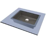 Correo Piekarama / Iebūvējama Granīta Izlietne / Metallic / 500X350 Mm - Image 3