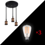 Piekaramais LED gaismeklis Indoor-131 (35W) + LED kvēlspuldze E27 ST64 8W WW