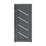 Iekšdurvis DIAGONAL-1 ar PVC antracīts