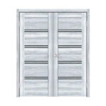 Divviru iekšdurvis LINE PREMIUM 4 Ledus kļava ar stiklu