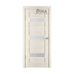 Iekšdurvis HORIZONTAL-4 ar PVC kapučīno