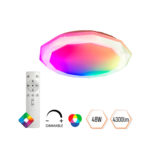 Virsapmetuma LED griestu dimējams gaismeklis (40W, 4300 lm, D480×H70)