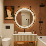 LED spogulis ar apsildes funkciju STELLARA Ø 80 cm - Image 5