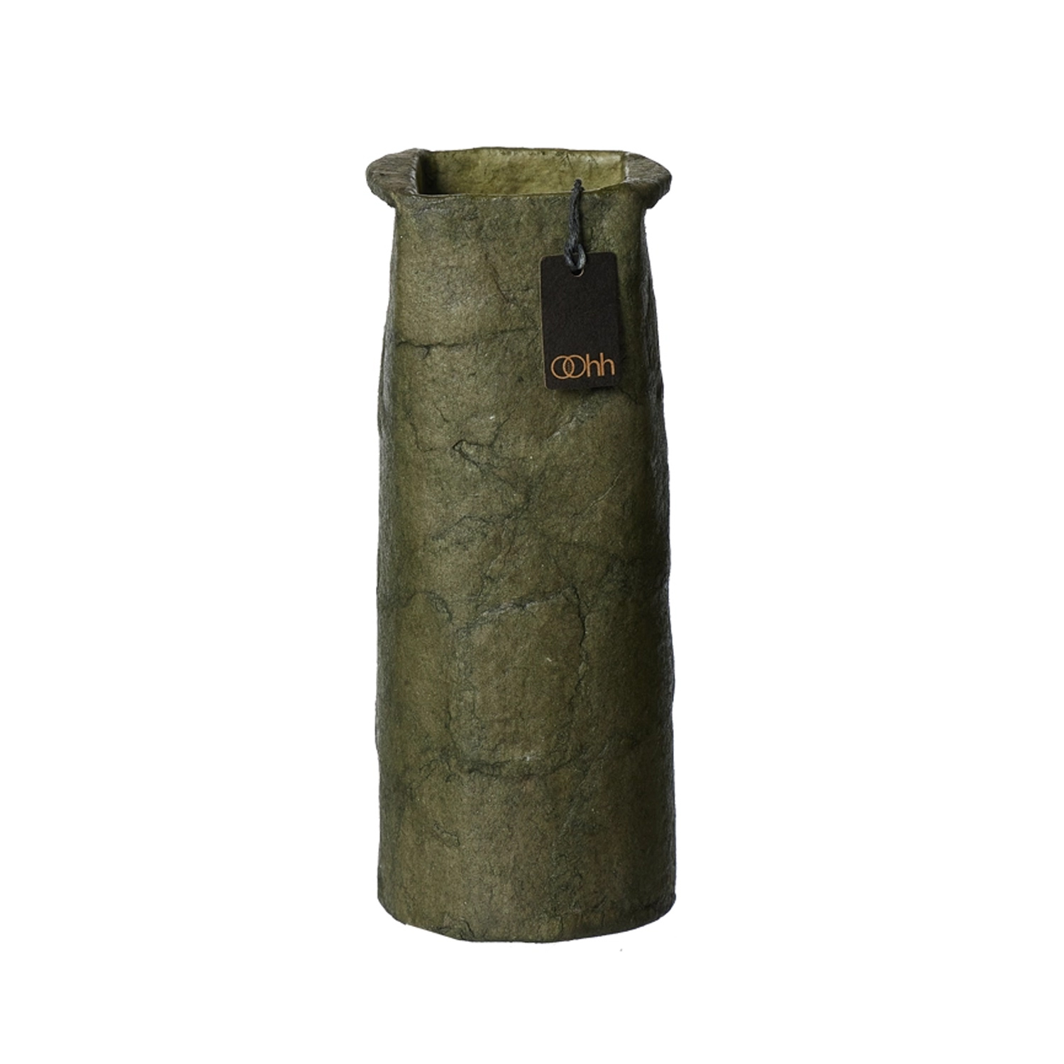 Pulp-Cylinder-Vase.-20.cm.-Zero-Waste,-Burnt-Olive Cilindriska vāze Pulp 20 cm Apdegusi olīva - Image 1