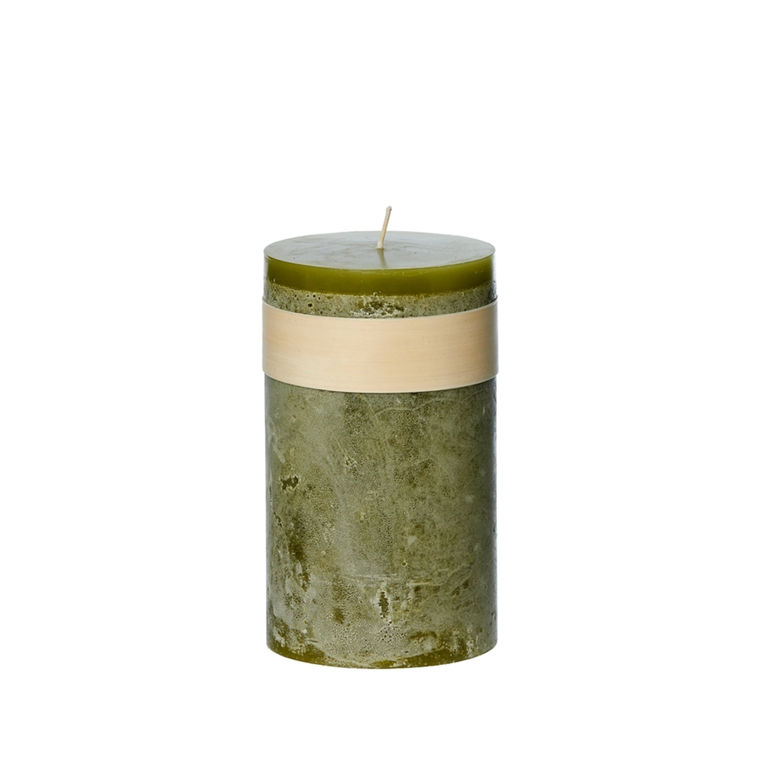 Timber-Candle,-Moss-Green Svece Timber Sūnu zaļš - Image 1